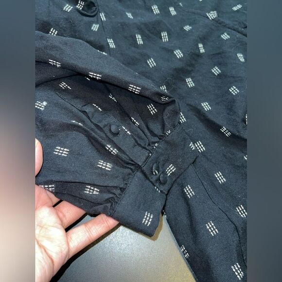 Madewell Kinston Side-Button Wrap Top in Textured Dobby Size XS EUC - Picture 10 of 12